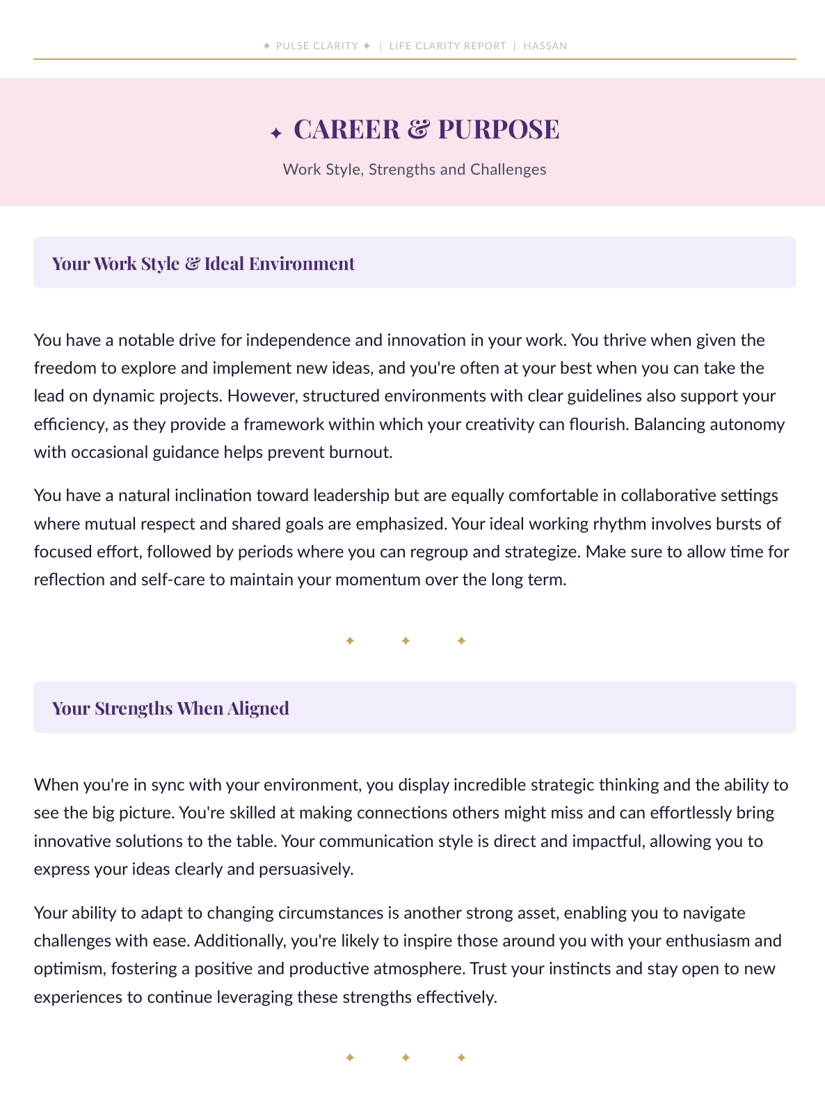 Life Clarity Report preview 1